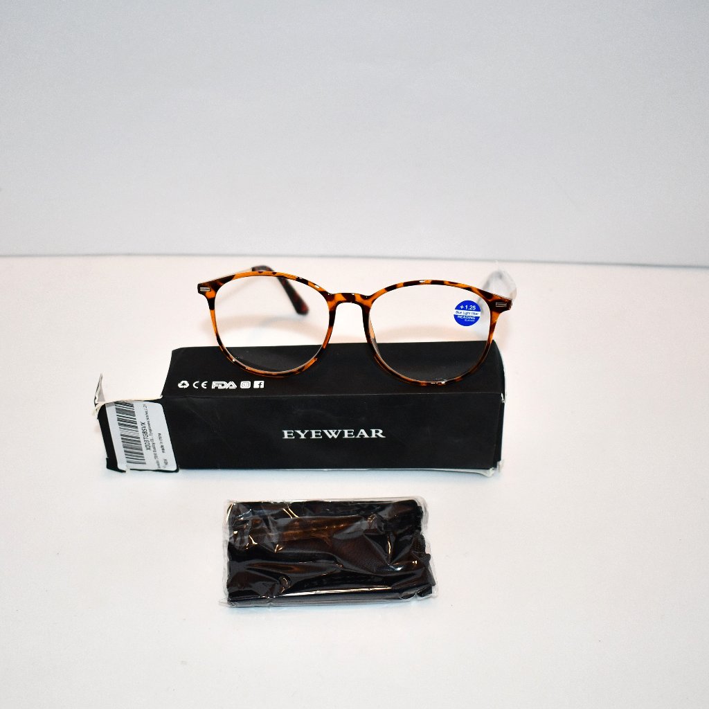 Kunchu Tr90 Reading Glasses - Blue Light Blocking & Uv Filter | Amber, 1.25x | N